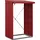 Hörmann Kaminholzregal Elegant-V Typ 1 Metall 123 x 103 x 198 cm Purpurrot