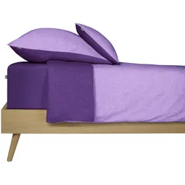 SCHIESSER Doubleface Renforcé helllila/lila 155 x 220 cm + 80 x 80 cm