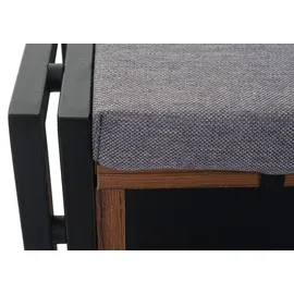 MCW Schuhkommode 53 x 110 x 30 cm 3D-Struktur Metall / Braun