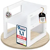 babybay Sitzhocker Littlefoot für Kinder 3-in-1 Stuhl/Tisch, weiß lackiert