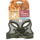 Karlie katzengeschirr - Step&Go Berta kaki S - 24-29 cm / 31-35 cm - Nylon mit atmungsaktivem mesh und reflektierenden Streifen