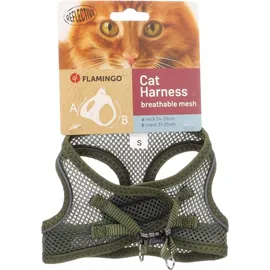 Karlie katzengeschirr - Step&Go Berta kaki S - 24-29 cm / 31-35 cm - Nylon mit atmungsaktivem mesh und reflektierenden Streifen
