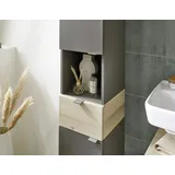 Pelipal Quickset 394 Hochschrank 30 cm Quarzgrau/Akzent Beige/Grau Holz
