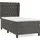 vidaXL Boxspringbett 100 x 200 cm Dunkelgrau