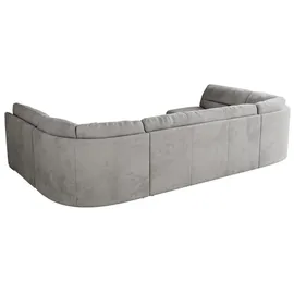 MKS Meble Ecksofa U-Form mit Schlaffunktion Grau