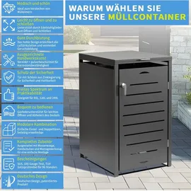 MuCoLa Mülltonnenbox Mülltonnenverkleidung Abfallbehälter Müllbox 1er