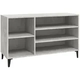 furnicato Schuhschrank Holzwerkstoff Metall 102x36x60 cm Betongrau (1-St) grau 36 cm x 60 cm x 102 cm