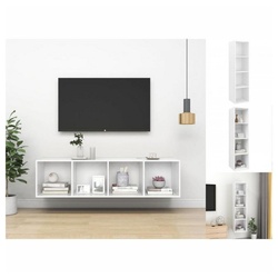 vidaXL TV-Schrank TV-Wandschrank Weiß 37x37x142,5 cm Spanplatte weiß