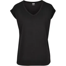 URBAN CLASSICS T-Shirt Extended Shoulder Tee T Shirt, Schwarz (Black 00007), L