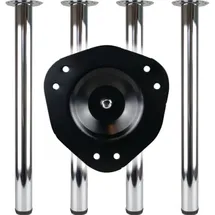 BMB Tischbein-Set CR pol.80mm H.710mm Platten-Befestigung