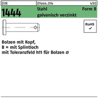 Industrial Quality Supplies ISO 2341 Bolzen mit Kopf Stahl