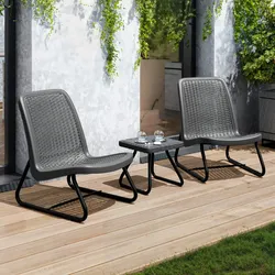 TecTake GmbH Sitzgruppe Modica in Rattanoptik für 2 Personen, ergonomisch