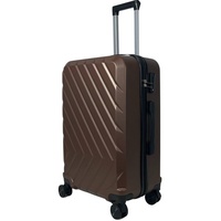 MTB Koffer Hartschalenkoffer ABS Reisekoffer (Handgepäck-Mittel-Groß-Set) braun