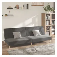 VidaXL Schlafsofa 2-Sitzer Hellgrau Stoff