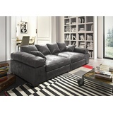 Fun Möbel Big Sofa Couchgarnitur Megasofa Riesensofa AREZZO - Vintage Schwarz - Schwarz