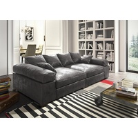 Fun Möbel Big Sofa Couchgarnitur Megasofa Riesensofa AREZZO - Vintage Schwarz - Schwarz