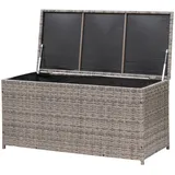 Merxx Kissenbox, 123x54x60cm Stahl/Kunststoffgeflecht