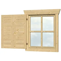 Fensterladen SKANHOLZ, beige (natur), Holz, Fensterläden