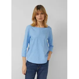 s.Oliver Shirt mit Flammgarnstruktur Blau 3XL