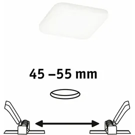 Paulmann Einbauleuchte LED Veluna VariFit eckig 7,5 cm 4,5 W Satin