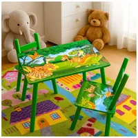 Hti-Living Kindertisch Dino Motiv 3-tlg. MDF grün