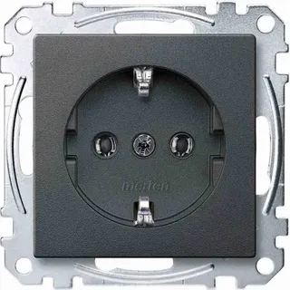 Merten SCHUKO-Steckdose anth mit Steckklemme MEG2301-0414