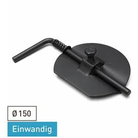 raik Ofenrohr Drosselklappe 150 mm Stahlblech Schwarz
