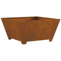 vidaXL - Feuerstelle Quadrat 80x80x40 cm Wetterstahl