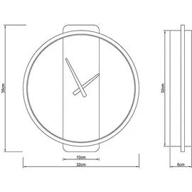 GLOBO LED-Wanduhr 35,0 cm H 35 cm weiß