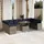 vidaXL Gartensofa-Set 11-tlg. grau Polyrattan