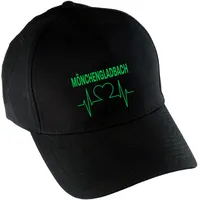 Multifanshop Baseballcap - Mönchengladbach - Herzschlag - Druck grün