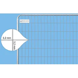 Bauzaun 15,5 kg Round Top - Rundrahmen Drahtstärke 3,2 x 3,2 mm