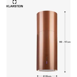 Klarstein Beretta Inselhaube 35 cm kupfer