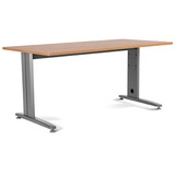 rocada METAL Schreibtisch eiche rechteckig, T-Fuß-Gestell grau 180,0 x 80,0 cm