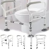 Gojoy Toiletten Aufstehhilfe Toilettensitzerhöhung Einstellbare Höhe und Breite
