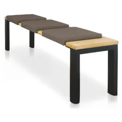Lycce Bankauflage TAUPE Klemmkissen Sitzkissen 1 Leiste 35cm Klemmtiefe Kunstleder, Breite 40cm x Klemmteife 35cm / Sitztiefe 38cm x Höhe 6cm