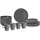 Brunner Dolomit Stone Touch Geschirr Set 16-tlg. grau