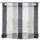 HOME WOHNIDEEN Home fashion 091/036-8007 130X0080 Bändchenrollo Längsstreifen, Stoff, anthrazit, 130 x 80 cm