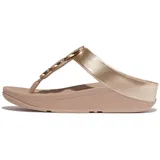 FitFlop Damen Halo Bead-Circle Toe-Post Sandale, Metallic Latte Beige, 41 EU