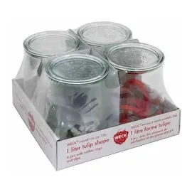 Weck Tulpenform-Glas 1,0 l 4 St.