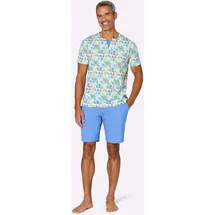 wäschepur Shorty bedruckt Mittelblau/Türkis 48/50