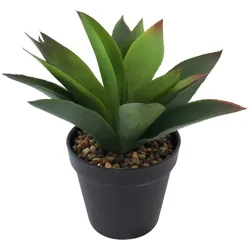 K ̧nstliche Aloe Vera im Topf mit Steindeko Hˆhe 22 cm Pflanze gr ̧n