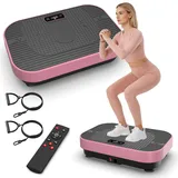 SAVEYOUR Vibrationsplatte mit BT-Musik Funktion, 1-199 Geschwindigkeitsstufen & 5 Trainingsprogramme, Schüttelplattform für Ganzkörpertraining & Muskelaufbau, Ideal für Heim-Fitnessstudio