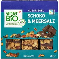 enerBiO Bio Schoko & Meersalz Nussriegel 3 Riegel