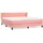 vidaXL Boxspringbett mit Matratze Rosa 180x200 cm Samt