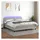 vidaXL Boxspringbett mit Matratze & LED Hellgrau 180x200 cm Stoff