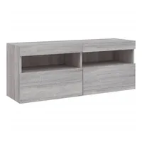 VidaXL TV-Wandschrank mit LED-Leuchten Grau Sonoma 100x30x40 cm