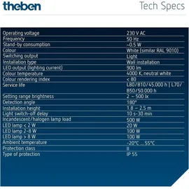 Theben LED-Strahler theLeda S8-100 BK