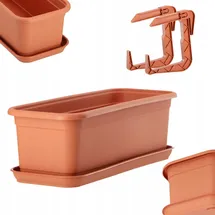 Kadax Blumenkasten 39,5 x 15,3 x 12,6 cm Terrakotta