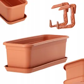 Kadax Blumenkasten 39,5 x 15,3 x 12,6 cm Terrakotta